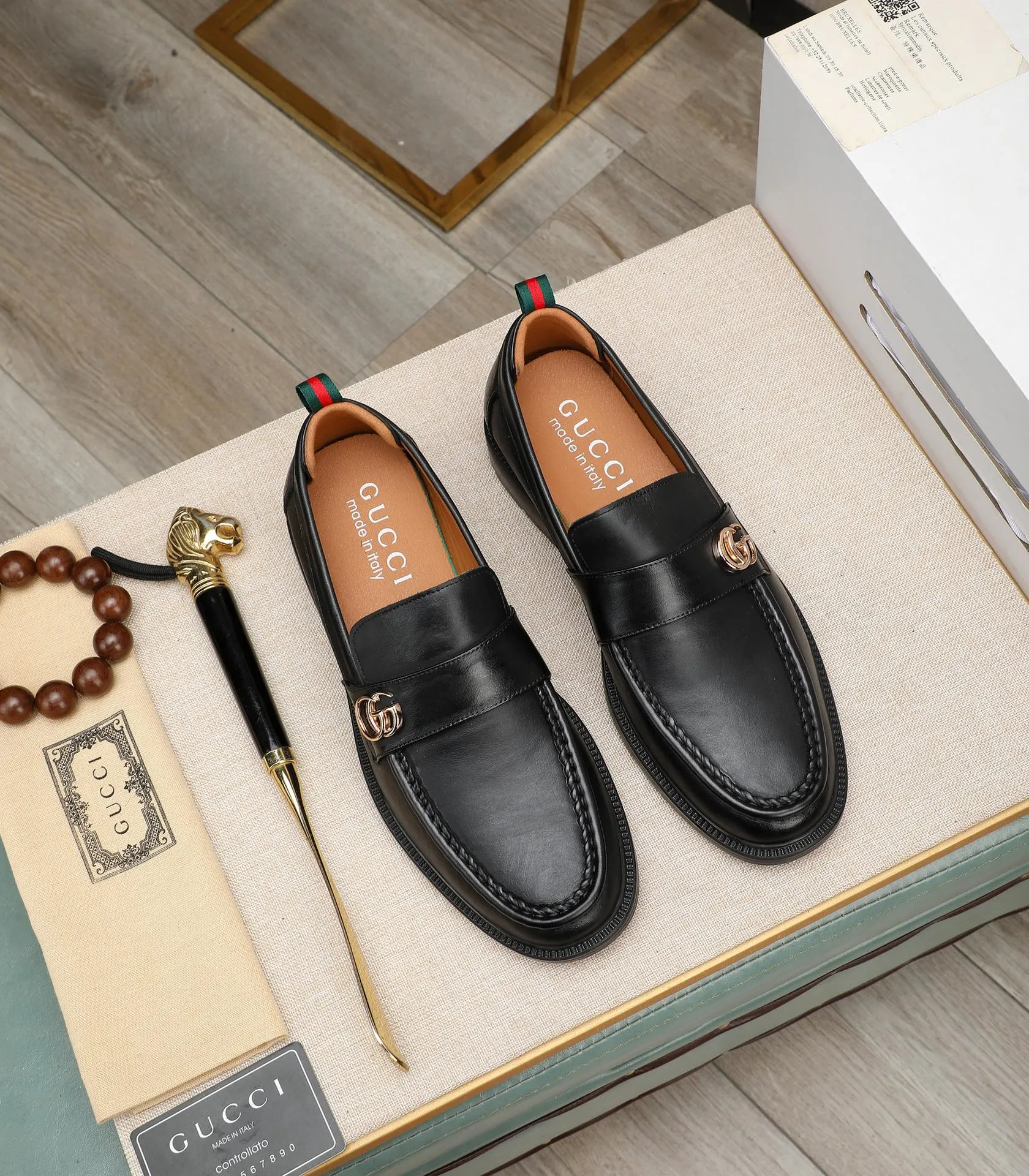 Men's men's shoes💰500📛📛Original (water-dyed cow lining) Gucci GUCCI official website formal shoes🌀 Italian🇮🇹imported cowhide➕top imported water-dyed cowhide lining💋Finely handmade original bottom, the real thing looks better when photographed in person Standard size 38-44